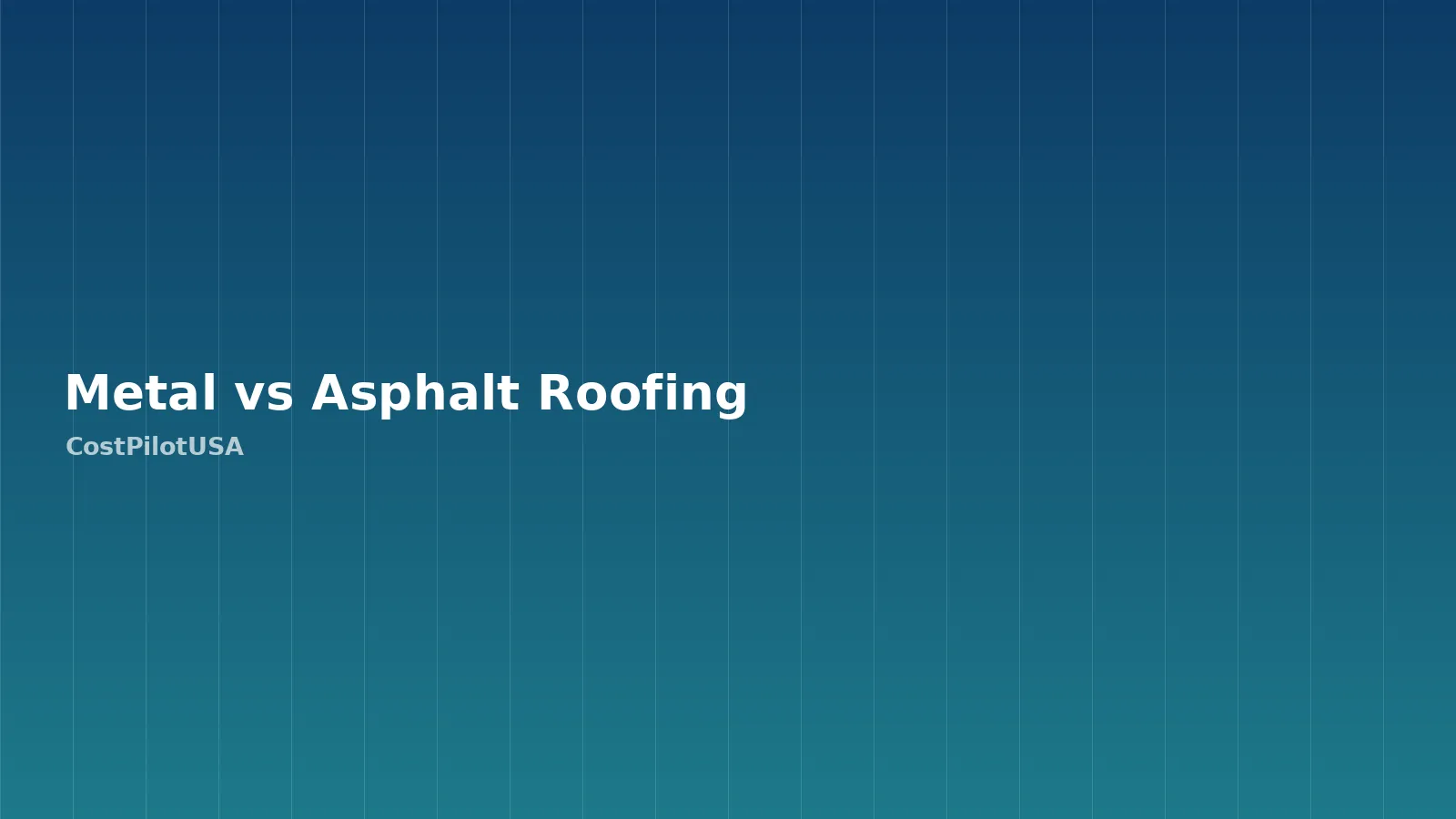 A home with a standing seam metal roof beside a neighboring home with asphalt shingles