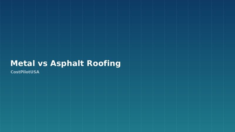 Side-by-side metal and asphalt shingle roofing